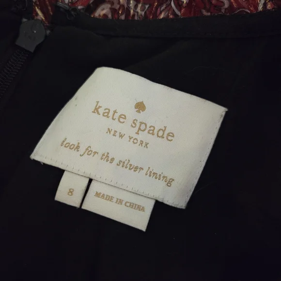 Kate Spade Medallion Metallic Silk Dress - Picture 6 of 7